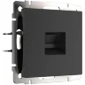 Телефонная розетка RJ-11 (черный матовый) W1182008 - фото