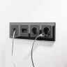 Телефонная розетка RJ-11 (черный матовый) W1182008 - фото 3