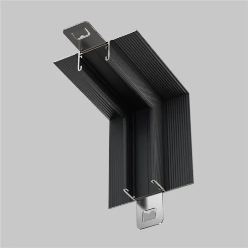 Коннектор угловой внутренний, встраиваемый под ГКЛ 12,5 мм Basity, черный (Черный) - фото 2