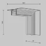 Коннектор угловой внутренний, встраиваемый под ГКЛ 12,5 мм Basity, черный (Черный) - фото 6