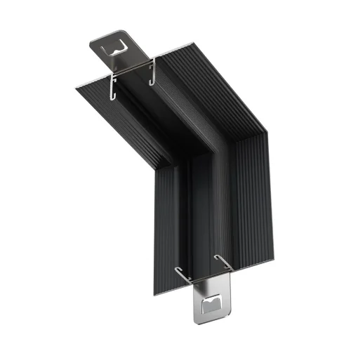 Коннектор угловой внутренний, встраиваемый под ГКЛ 12,5 мм Basity, черный (Черный) - фото