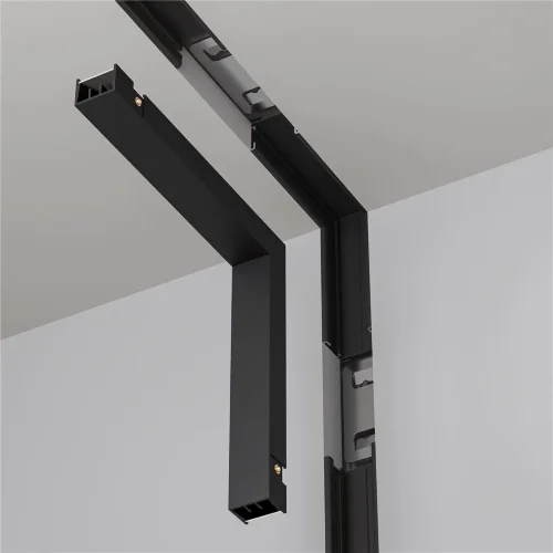 Коннектор угловой внутренний, встраиваемый под ГКЛ 12,5 мм Basity, черный (Черный) - фото 4