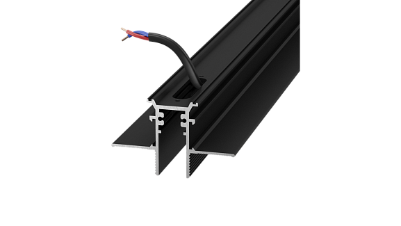 'Трек магнитный встраиваемый с проводами серии SY MINI, 48В, Черный, SY-mini-TR-RC-001293-48-2.5. Фото 2