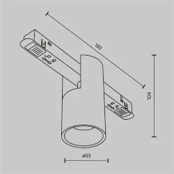 Трековый светильник Альфа / Alfa Exility 2700-6000K 7Вт 50° Dim Smart (Черный) TR122-4-7W-DS-W