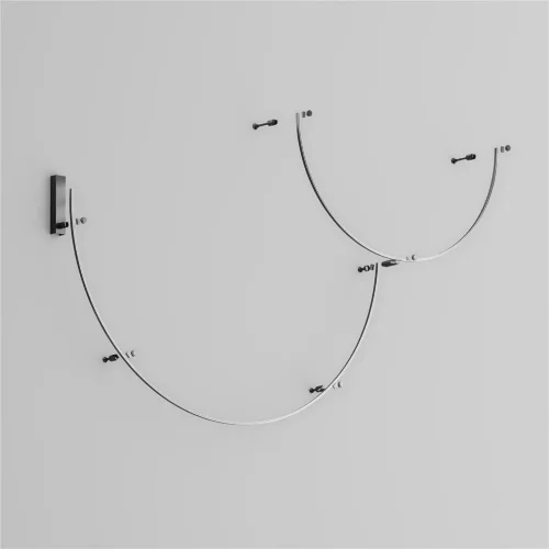 Шинопровод круглый из полукругов 1800мм Flarity черный (Черный) TRX154-2SR-D1800-B - фото 5