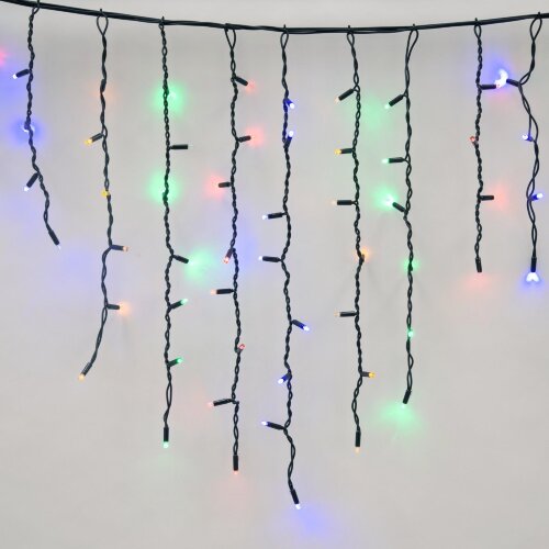 ULD-B3010-200-TBK MULTI IP67 Бахрома светодиодная с эффектом мерцания, 3м, Соединяемая, 200 светодиодов, Разноцветный свет, Провод черный. - фото 2