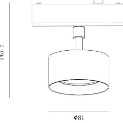 Светильник трековый SLIM, 48В 10W белый 2700-6000К, SL-SLIM-FTSWH-10-CCT 022099