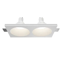 Встраиваемый светильник Гипс Модерн / Gyps Modern 2*GU10 10 Вт (Белый) DL129-GU10-02-W