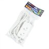 S-CU2-3 WHITE Удлинитель серии Ultra, шнур 3м., 2 гнезда, 10A, б-з, Белый, TM Uniel - фото 2