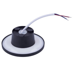 ULU-P35R-6W-3000K+4000K+6500K-D12 IP65 BLACK Светильник светодиодный уличный, Архитектурный накладной, С переключателем цвета свечения, Теплый3000K-Белый4000K-Дневной6500K, Диаметр 12 см, Корпус черный, TM Uniel