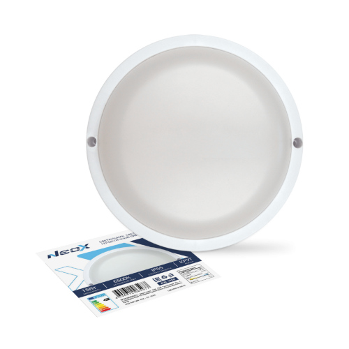 Светильник светодиодный герметичный СПП 1565-КРУГ 15Вт 6500К 1350Лм IP65 140мм NEOX - Фото