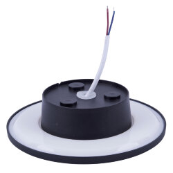 ULU-P35R-18W-3000K+4000K+6500K-D25 IP65 BLACK Светильник светодиодный уличный, Архитектурный накладной, С переключателем цвета свечения, Теплый3000K-Белый4000K-Дневной6500K, Диаметр 25 см, Корпус черный, TM Uniel