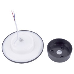 ULU-P35R-18W-3000K+4000K+6500K-D25 IP65 BLACK Светильник светодиодный уличный, Архитектурный накладной, С переключателем цвета свечения, Теплый3000K-Белый4000K-Дневной6500K, Диаметр 25 см, Корпус черный, TM Uniel