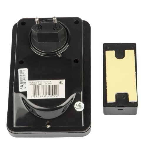 UDB-092W-R1T1-36S-BL Звонок электронный, 220В, 36 мелодий, Блистер, Черный - фото 3