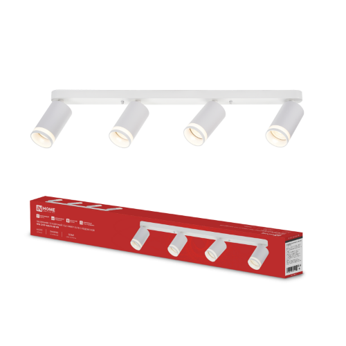 Светильник потолочный НПБ СПОТ-4xGU10-AR-WH под GU10 595x55x135мм белый IN HOME - Фото