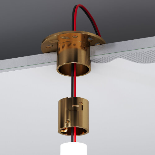 Встраиваемое крепление для круглого гибкого неона Full light латунь - Фото 5