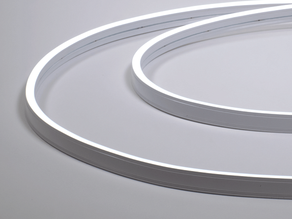 Лента светодиодная неоновая, 144 LED/м, 9,6 Вт/м, 24В , IP67, Цвет: Холодный белый, NE-CC2120-24-9.6-W. Фото 2