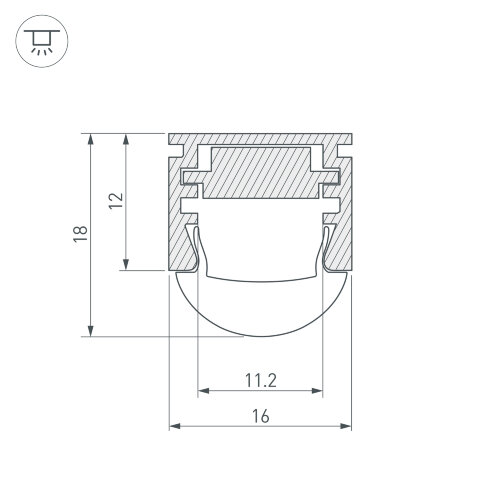 Профиль PDS-REGULOR-2000 ANOD (Arlight, Алюминий) - фото 6