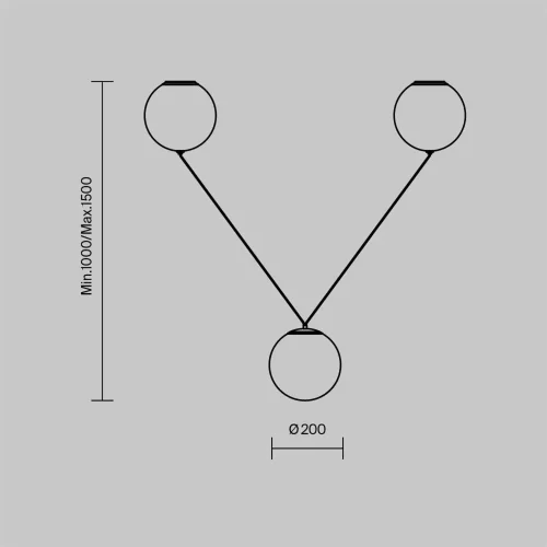 Подвесной светильник Twins 3000K 26Вт (Черный) - фото 2