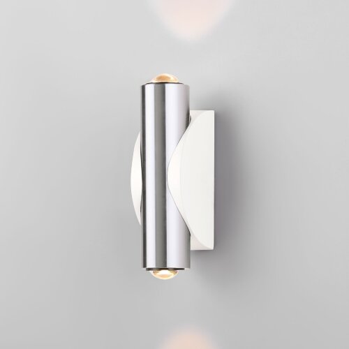 Настенный светодиодный светильник Steel LED белый/сталь - фото 1