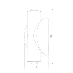 Настенный светодиодный светильник Steel LED белый/сталь 40109/LED белый/сталь (055628)
