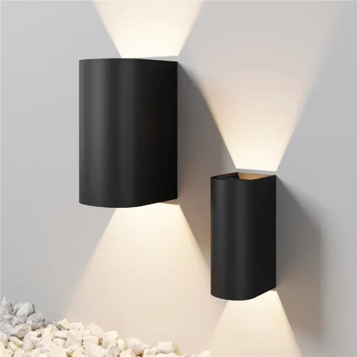 Настенный светильник Драп / Drape 3000K 20Вт IP 65 (Черный) O526WL-L20B3K - фото 7