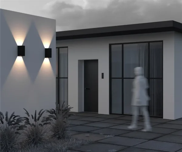 Настенный светильник Драп / Drape 3000K 20Вт IP 65 (Черный) O526WL-L20B3K - фото 8