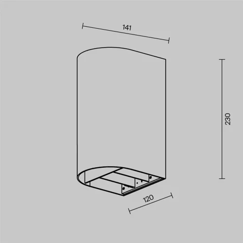 Настенный светильник Драп / Drape 3000K 20Вт IP 65 (Черный) O526WL-L20B3K - фото 9