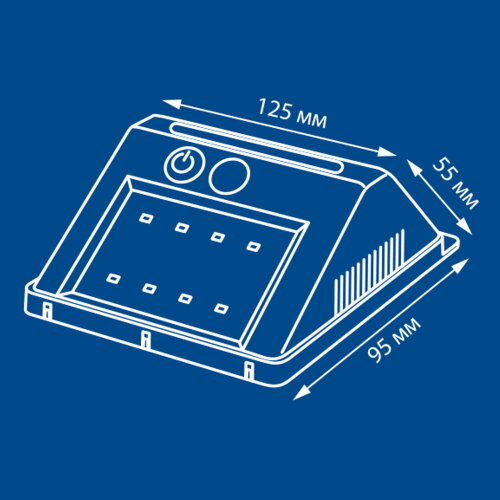 USL-F-163-PT120 SENSOR Садовый светильник на солнечной батарее, с датчиком движения, Белый свет, 1xАА Li-Io аккумулятор в-к, IP65. - фото 13