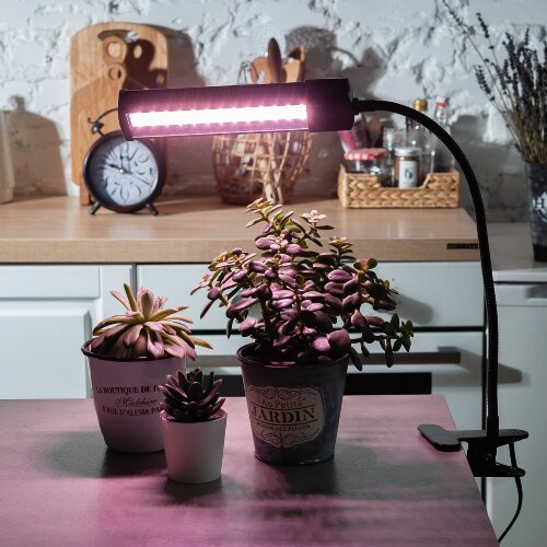 ULT-P31-18W-SPLE-40 IP40 BLACK SINGLE Светильник для растений светодиодный, на прищепке, Спектр для фотосинтеза, TM Uniel - фото 5