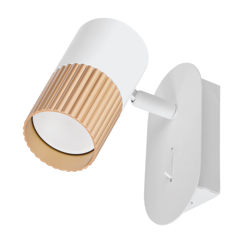 Светильник WOLTA WSL-GU10/W18WG под лампу GU10 Белый / золотой DUO - фото 1.