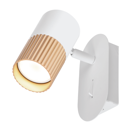 Светильник WOLTA WSL-GU10/W18WG под лампу GU10 Белый / золотой DUO - фото 3.