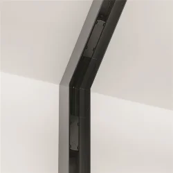 Угловой коннектор внутренний S35 накладной черный (Черный)