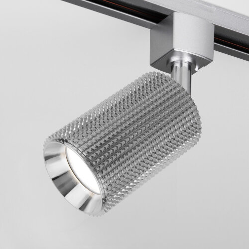 Трековый светильник для однофазного шинопровода Spike GU10 хром - фото 1