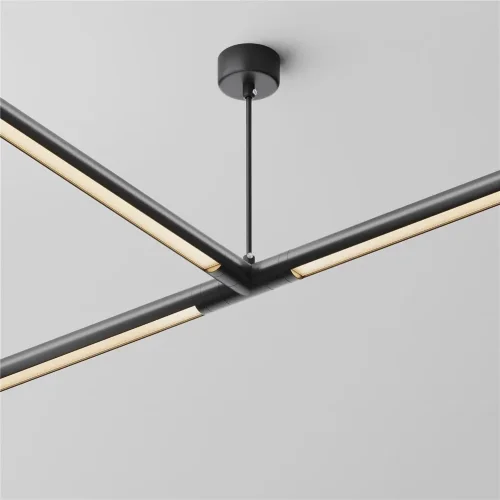 T-образный плоский коннектор для системы Shelf с вводом питания (Черный) - фото 3