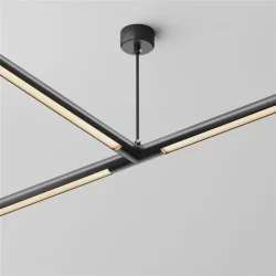 T-образный плоский коннектор для системы Shelf с вводом питания (Черный)