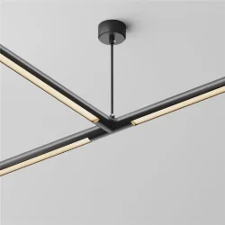 T-образный плоский коннектор для системы Shelf с вводом питания (Черный) CA015TC-P-B