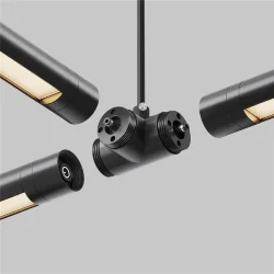 T-образный плоский коннектор для системы Shelf с вводом питания (Черный) CA015TC-P-B