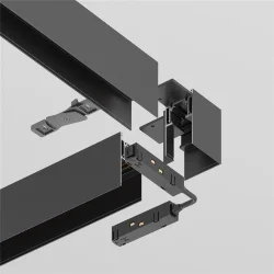 Угловой коннектор Gravity накладной черный (Черный)