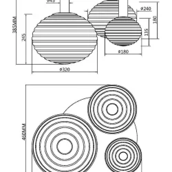 Потолочный светильник Reels E14х3 (Золото)