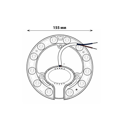 ULE-Q930-18W-4000K IP40 CLEAR Светильник-модуль светодиодный с драйвером, 220В, диаметр 155мм, Белый свет 4000K, Угол 180градусов, TM Volpe - фото 6