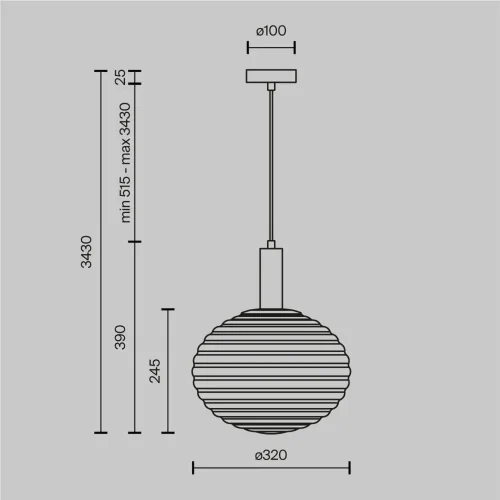 Подвесной светильник Reels E27х1 (Золото) - фото 6