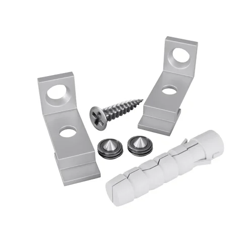 Комплект креплений для радиусного профиля с боковым свечением 2шт. (Белый) - фото