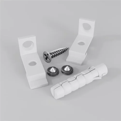 Комплект креплений для радиусного профиля с боковым свечением 2шт. (Белый) - фото 2