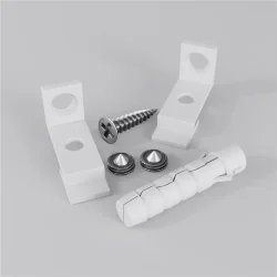 Комплект креплений для радиусного профиля с боковым свечением 2шт. (Белый)