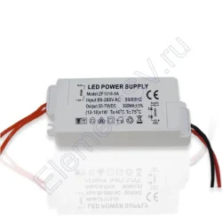 Светодиодный драйвер 13-18W LD26 (220V, 18W, 46-65V, 250mA)
