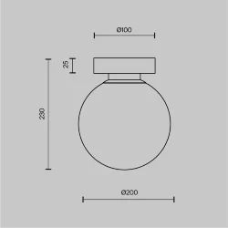Настенный светильник (бра) Базовая форма / Basic form E14х1 (Черный) MOD321WL-01B1