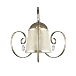 Светильники серии Simone выполнены в классическом стиле. Арматура цвета «античное серебро», абажуры из органзы на ПВХ. Люстры подходят для помещений с невысокими потолками благодаря конструкции «2 в 1». Дизайн изделий дополнен декоративными подвесками. (Б