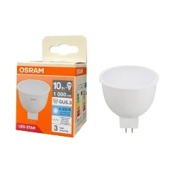 Лампа светодиодная MR16 10W/6500K (=100W) 110° 230V GU5.3 | LED Star 3Y | - OSRAM