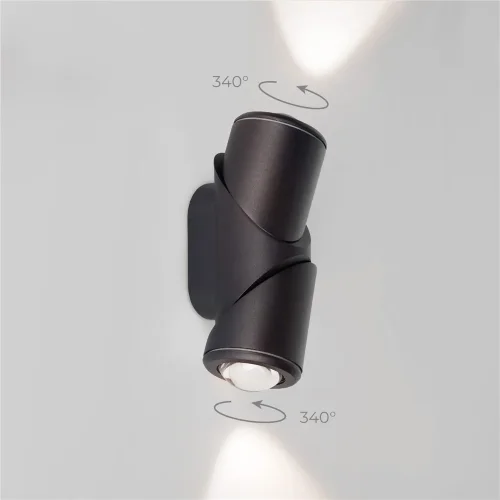 Уличный настенный поворотный светильник GIRA D LED IP54 35127/D черный - фото 2
